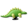 3D zelený dinosaurus se šupinami – ozdoby Jibbitz™
