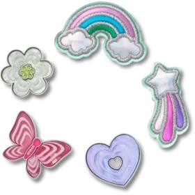 Balení 5 ozdob Jibbitz™ s ikonami Funky Girly