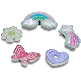 Balení 5 ozdob Jibbitz™ s ikonami Funky Girly