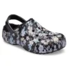 Baya Lined Clog „Black White“