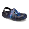Baya Lined Clog s chlupatým páskem Galaxy „Black Multi“