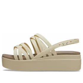 Brooklyn Strappy Low Wedge „Bone“