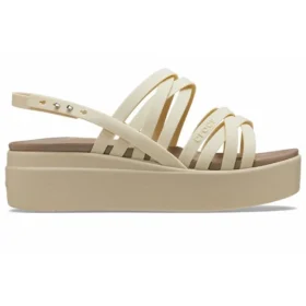 Brooklyn Strappy Low Wedge „Bone“