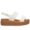 Brooklyn Woven Wedge Sandály „White Brown“