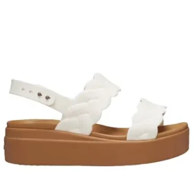 Brooklyn Woven Wedge Sandály „White Brown“