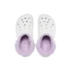 Classic Baya Lined Fuzz-Strap Clog „White Lila“