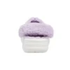 Classic Baya Lined Fuzz-Strap Clog „White Lila“