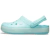 Classic Clog průsvitné plážové nazouváky „Ice Blue“