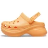 Classic Clog Retro Crocs s tlustou podrážkou, oranžové sandály s motivem malé velryby
