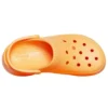 Classic Clog Retro Crocs s tlustou podrážkou, oranžové sandály s motivem malé velryby