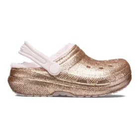 Classic Lined Clog s Glitterem „Gold Pink“