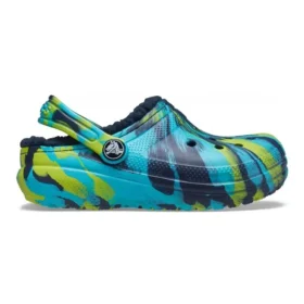 Classic Lined Clog s mramorovaným vzorem „Blue Tie-Dye“