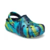 Classic Lined Clog s mramorovaným vzorem „Blue Tie-Dye“