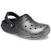 Classic Lined Clog s třpytivou podšívkou „Black Silver“
