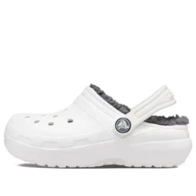 Classic Lined Clog „White Grey“