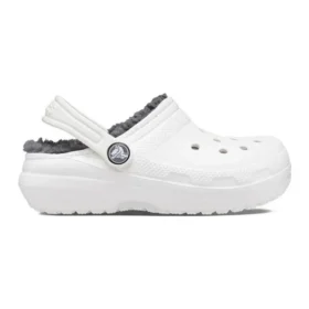 Classic Lined Clog „White Grey“