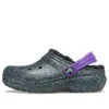 Classic Lined Clogs „Black Purple Sparkles“