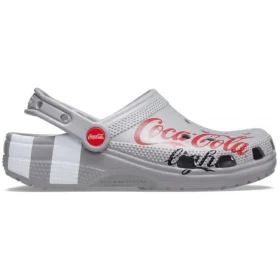 Coca-Cola x Crocs Crossover Light X – outdoorové sandály bez podpatku, volnočasové, sportovní, unisex, šedé
