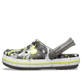 Crocband Camo Printed Nazouváky „Grey Black Yellow“