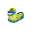 Crocband – nazouváky s kulatou špičkou „Yellow Blue“