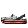 Crocband Seasonal Graphic Nazouváky „Black White Pink“