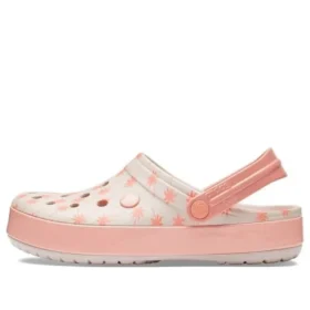 Crocband Seasonal Graphic Nazouváky „Pink White“