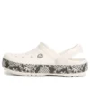 Crocband Snake Print Nazouváky „White Black“