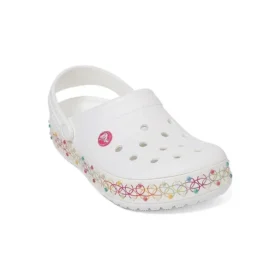 Crocband Stretch Necklace Clog „White Multi“