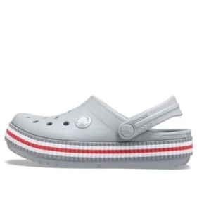 Crocband Varsity Nazouváky „šedá červená“