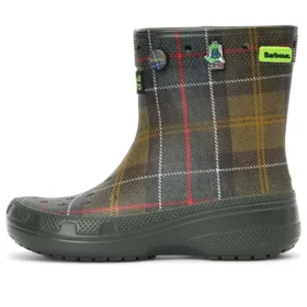 Crocs x Barbour klasické kozačky a kotníkové boty „Olive Plaid“