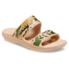 Klasické Crocs s potiskem krokodýlí kůže v kamuflážovém vzoru „Tan Green“