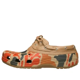 Klasické jachtařské boty Duck Camo „Tan Shocking Orange“ Klasické jachtařské boty Duck Camo „Tan Shocking Orange“