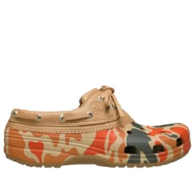 Klasické jachtařské boty Duck Camo „Tan Shocking Orange“ Klasické jachtařské boty Duck Camo „Tan Shocking Orange“