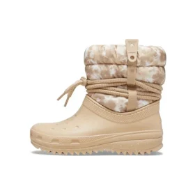 Klasické kozačky a kotníkové boty Neo Puff Luxe „Beige White“