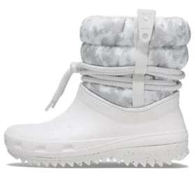 Klasické kozačky a kotníkové boty Neo Puff Luxe „White Grey“