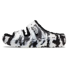 Klasické marbled sandály Cozzzy „Black White“