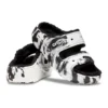Klasické marbled sandály Cozzzy „Black White“