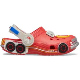 Klasické nazouváky pro batolata „Iam Fire Truck Lights“ s opěrkou na patě