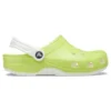 Klasické nazouváky svítící ve tmě „Lime Green White“