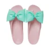 Klasické platformové žabky s mašlí „Pink Teal“