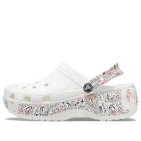 Klasické platformové nazouváky Americana Paisley „White“