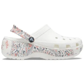 Klasické platformové nazouváky Americana Paisley „White“