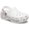 Klasické platformové nazouváky Americana Paisley „White“