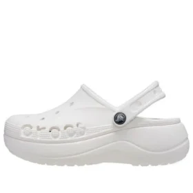 Klasické platformové pantofle Baya „White“