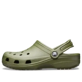 Klasické plážové unisex sandály v armádní zelené barvě