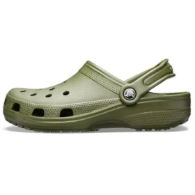 Klasické plážové unisex sandály v armádní zelené barvě