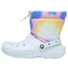 Klasické podšité kozačky a kotníkové boty Neo Puff „Tie-Dye Mineral Blue“