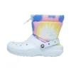Klasické podšité kozačky a kotníkové boty Neo Puff „Tie-Dye Mineral Blue“