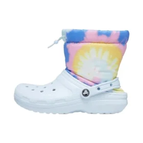 Klasické podšité kozačky a kotníkové boty Neo Puff „Tie-Dye Mineral Blue“