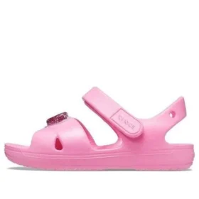 Klasické sandály s kříženými pásky a přívěskem „Pink“